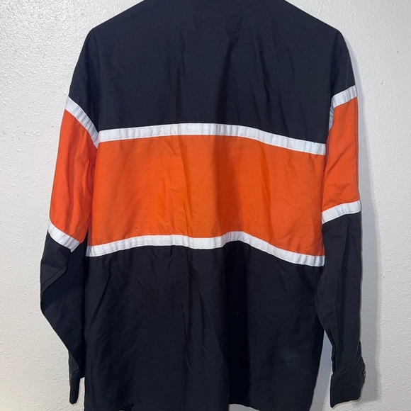 Harley-Davidson Black and Orange Training Center Jacket - Picture 5 of 6